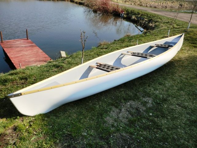 Kanu deluxe 2er mit holzrand am see